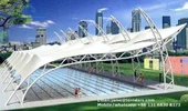 בריכת השחייה הגדולה אוהל עם מבנה הממברנה מתיחה וצל בד למכירה