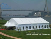 בסגנון אירופאי נקה Span מבנים אוהל המפלגה PVC לבן עם וילונות קישוט למכירה